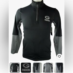 NFL Green Bay Packers Black and Gray MSX Pullover 
Size sm